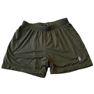 Men’s Dark Green Nice Laundry Small 4” Lined Mesh Lounge Shorts